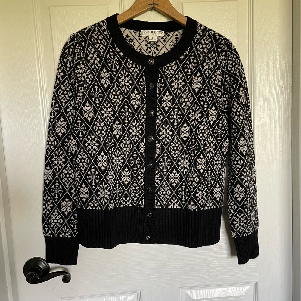 Pendleton Wool Snowflake Cardigan - image 1